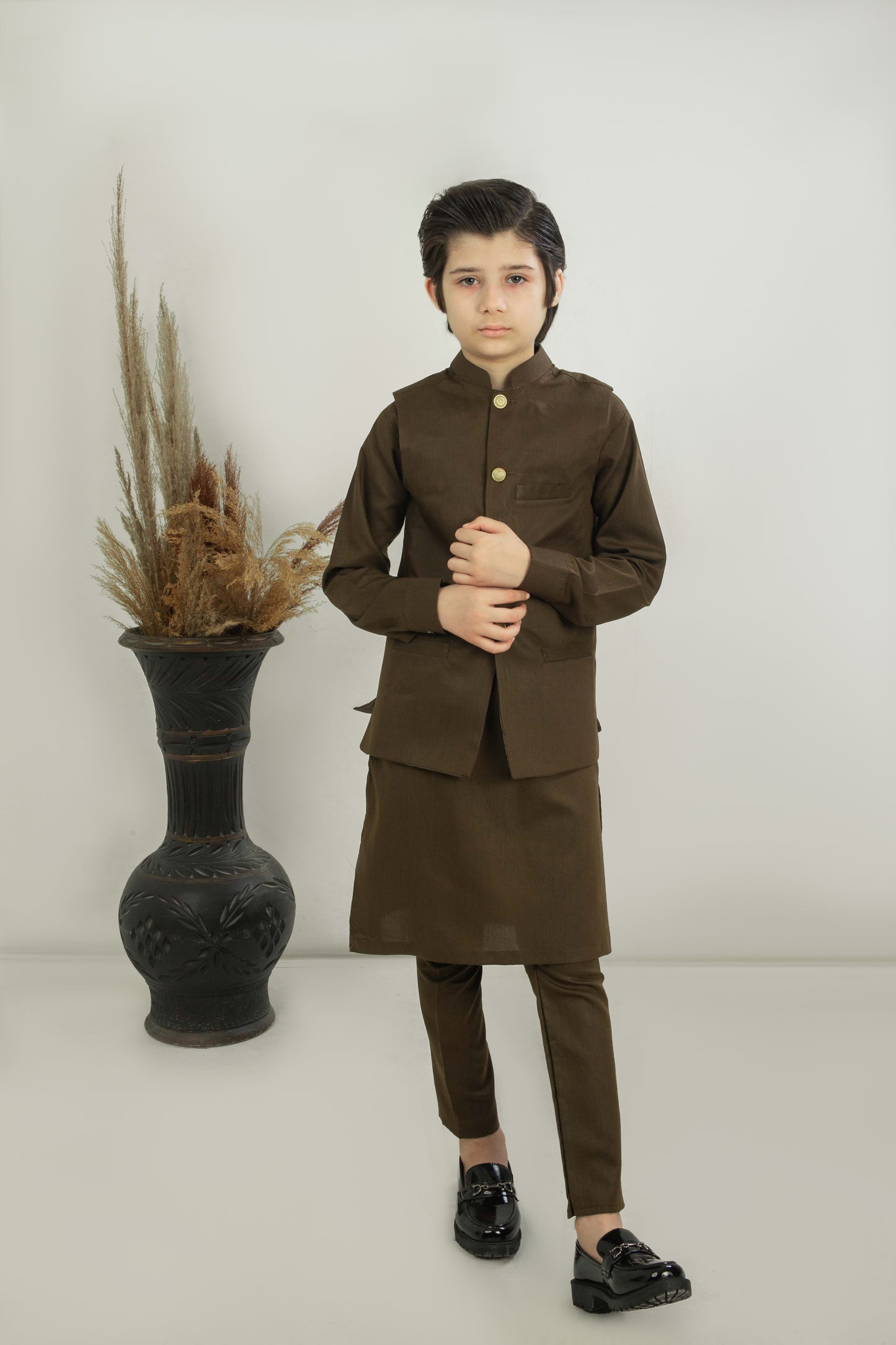 Mehandi Green Waistcoat Suit