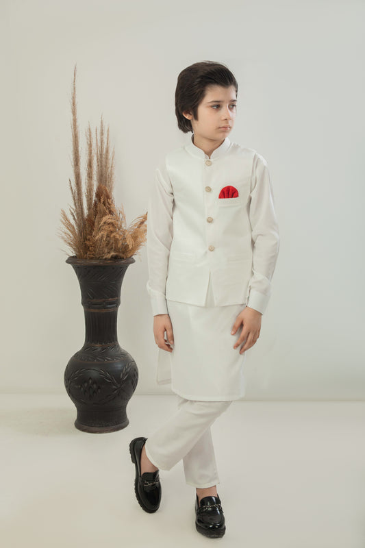 White Waistcoat Suit