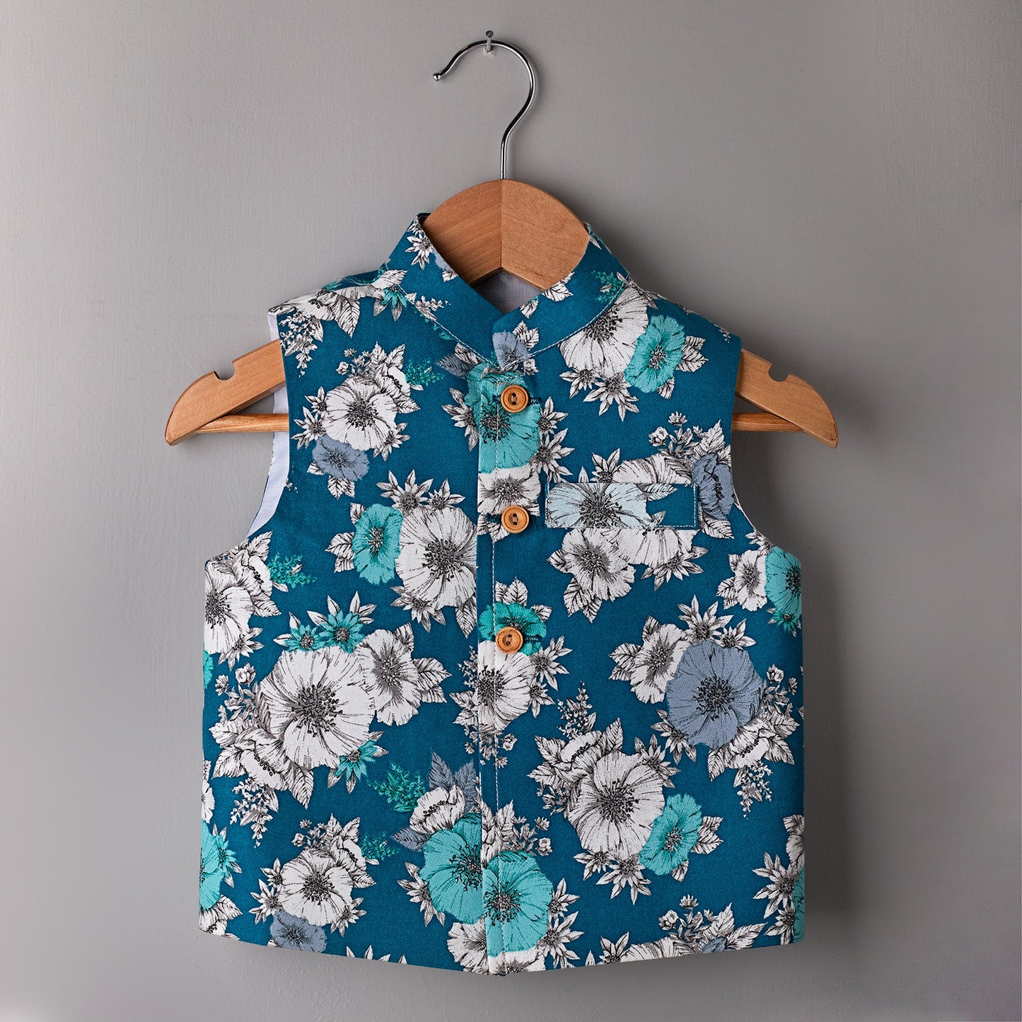 Blue Floral Waistcoat