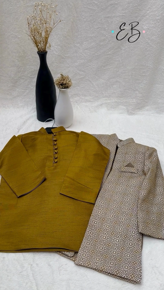 Mehandi Sherwani Suit