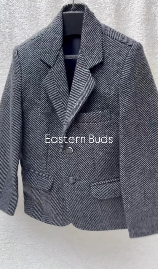 Gray Woolen Blazer