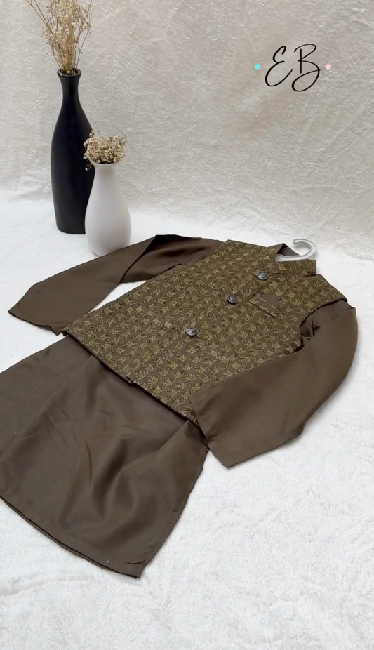 Olive Green Waistcoat Suit