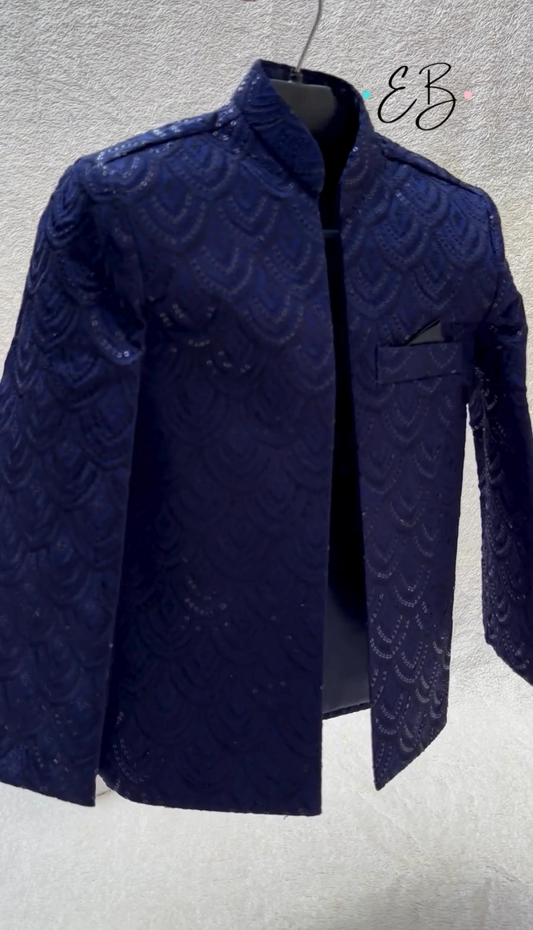 Blue Front Open Prince Coat