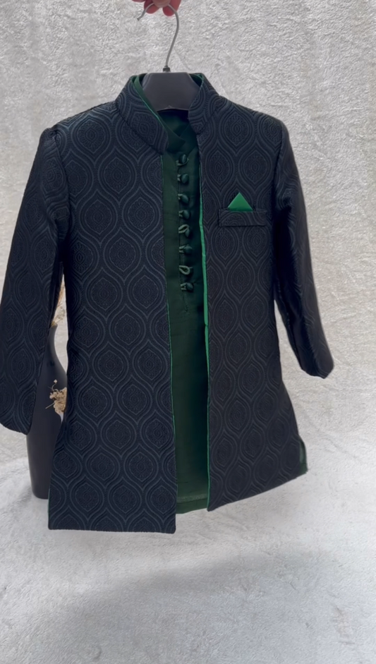 Black Sherwani Suit