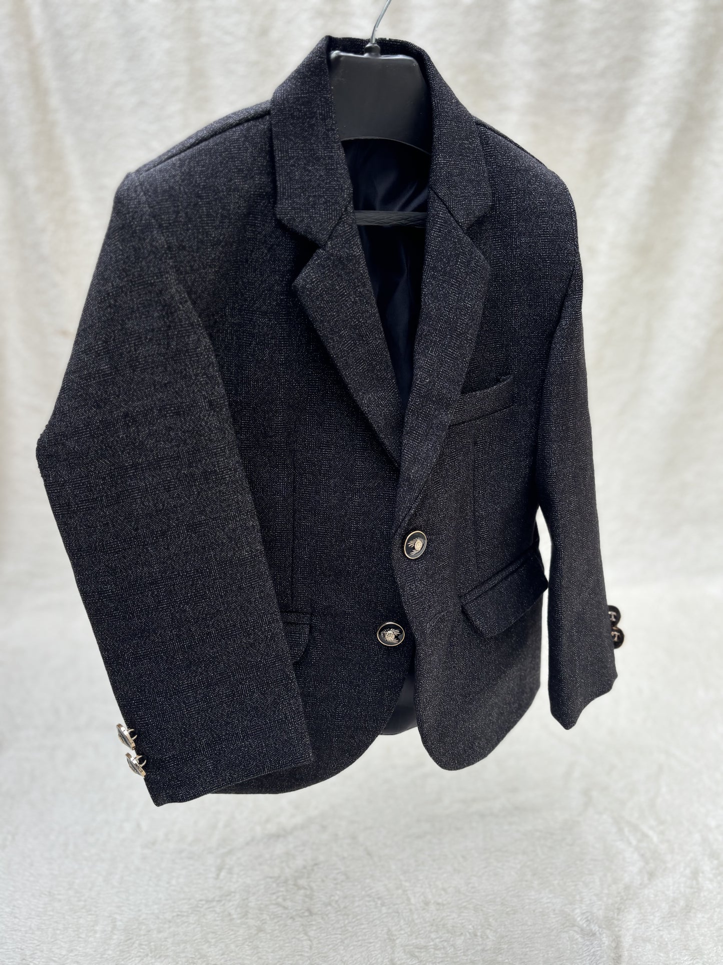 Charcoal Gray Casual Blazer