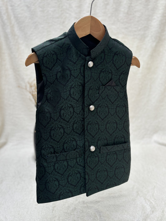 Green Banarsi Waistcoat